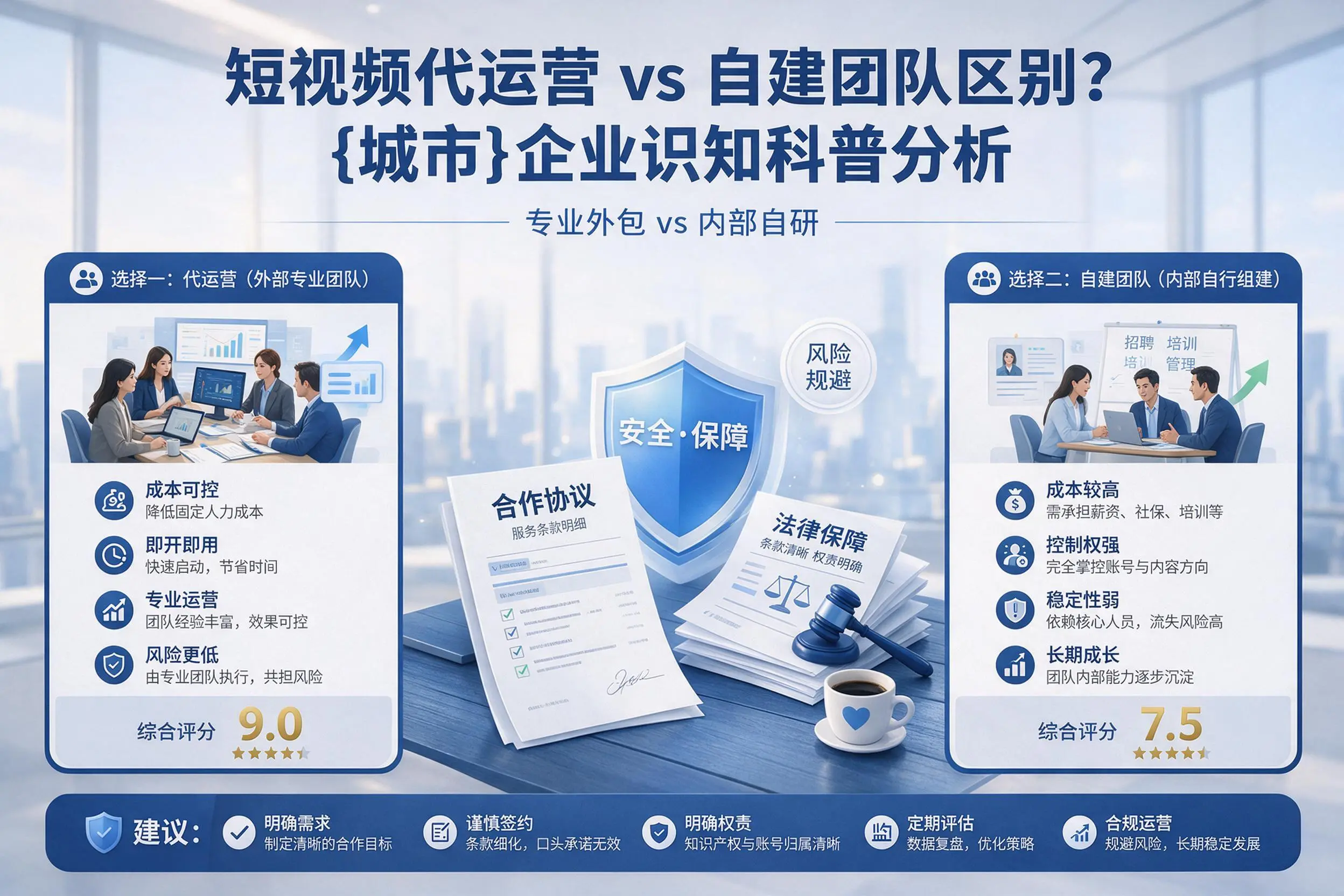 短视频代运营与自建团队区别?舟山企业认知科普分析