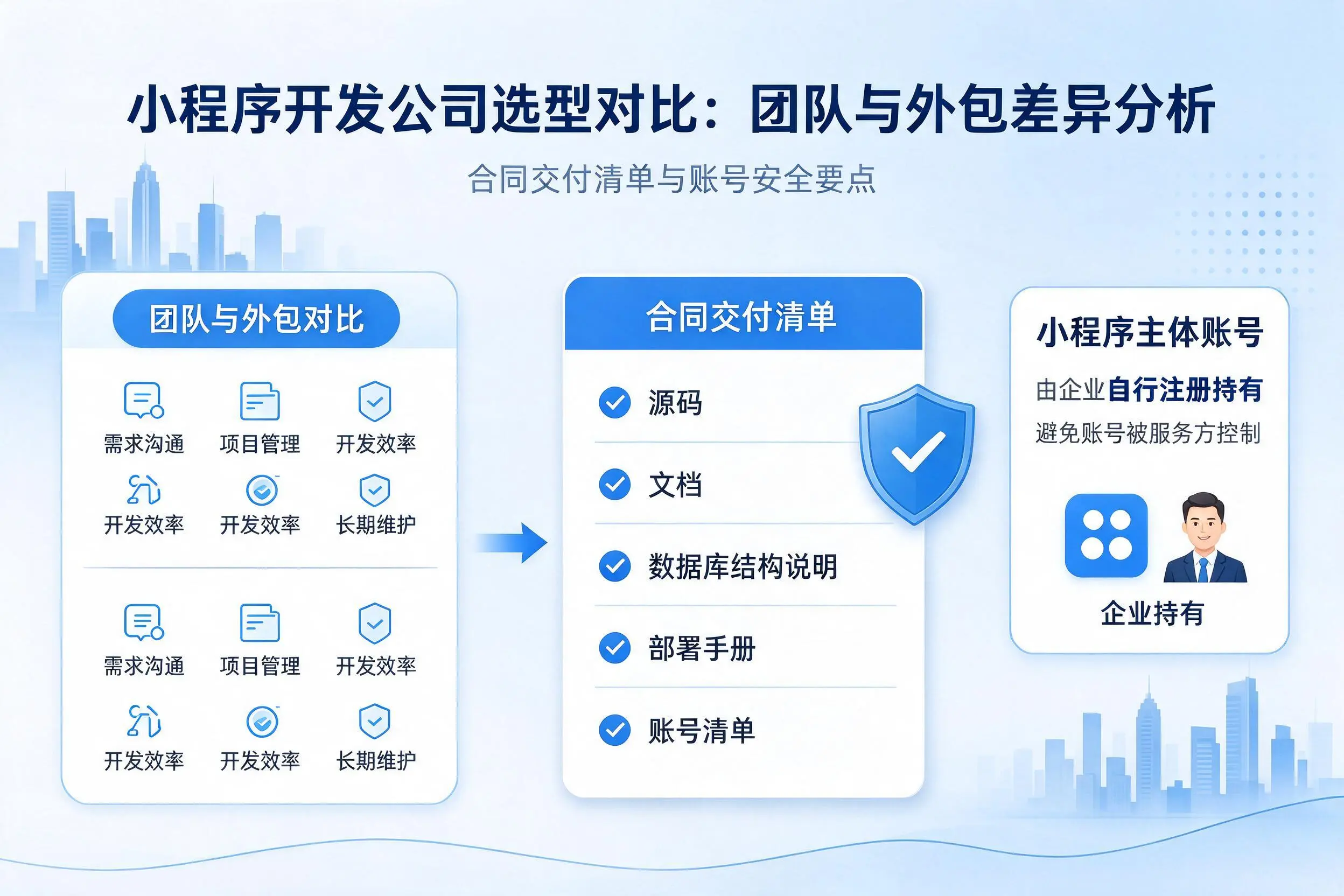 舟山小程序开发公司选型对比:团队与外包差异分析