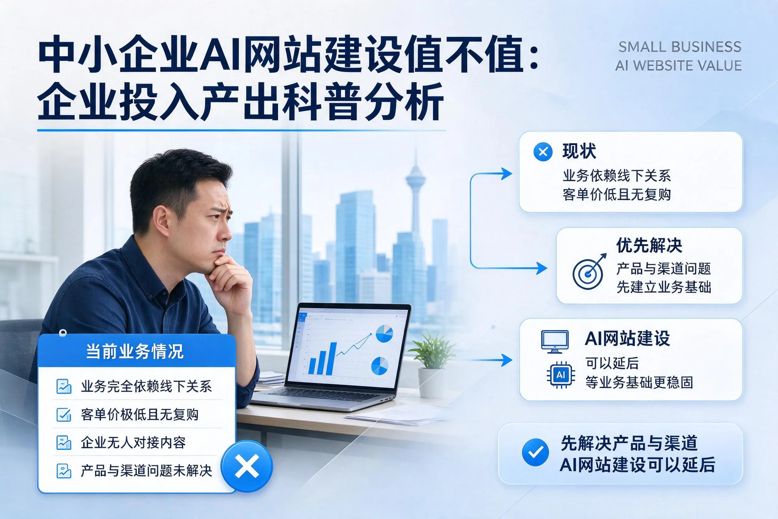 中小企业AI网站建设值不值：舟山企业投入产出科普分析