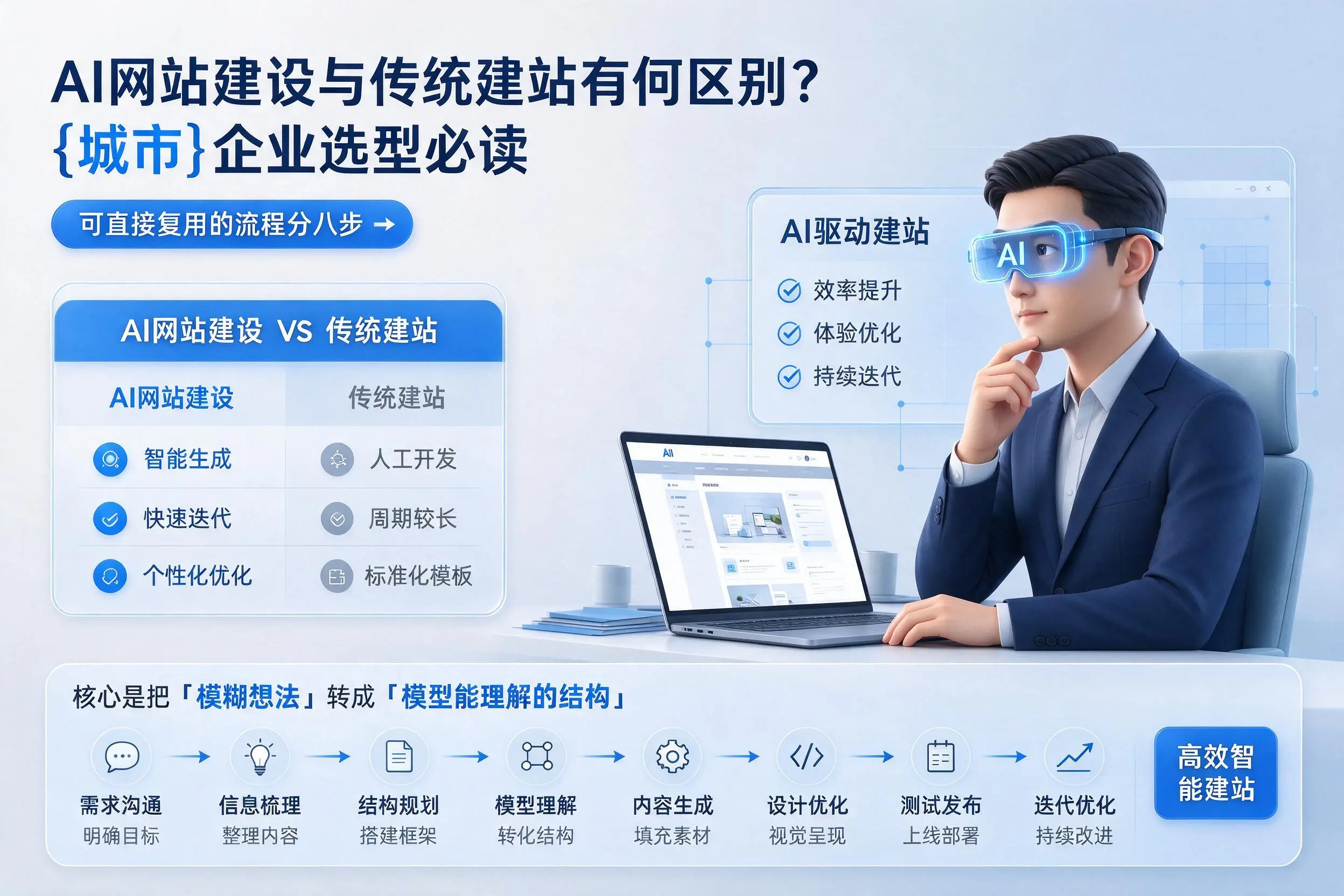AI网站建设与传统建站有何区别?舟山企业选型必读