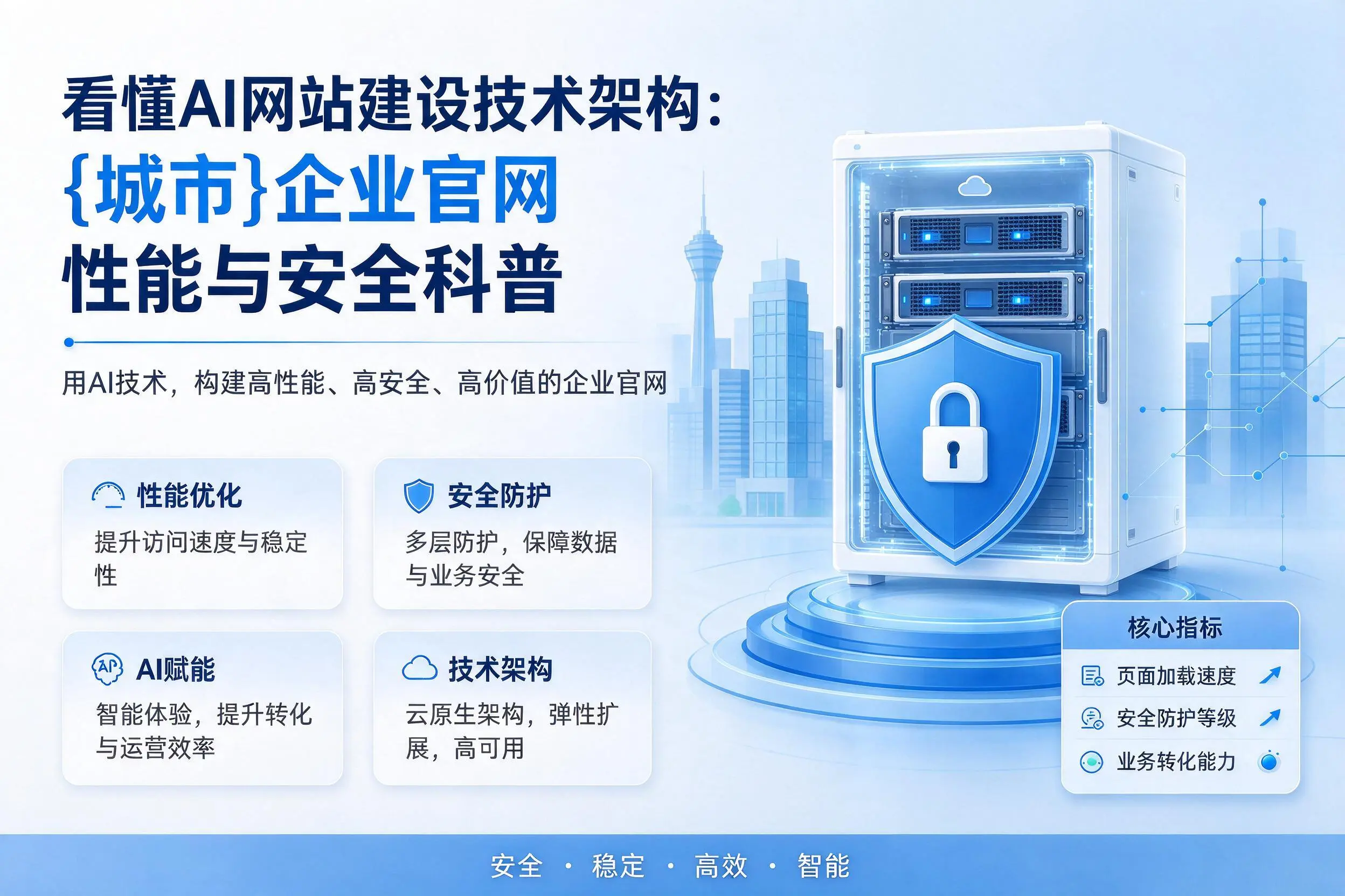 看懂AI网站建设技术架构:舟山企业官网性能与安全科普