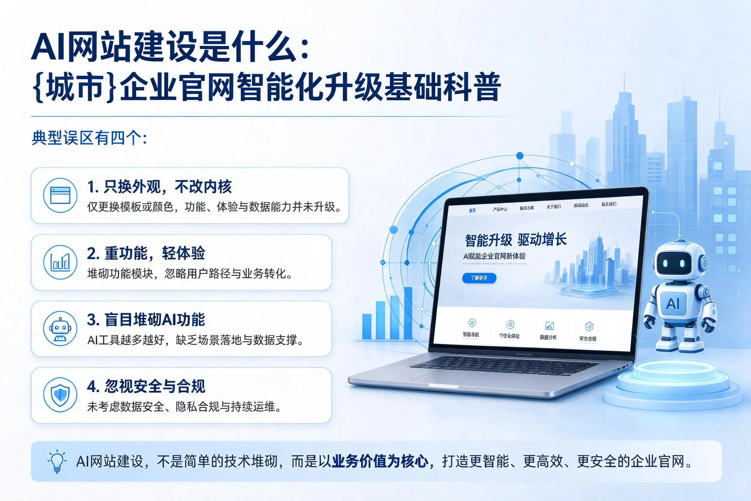 AI网站建设是什么:舟山企业官网智能化升级基础科普