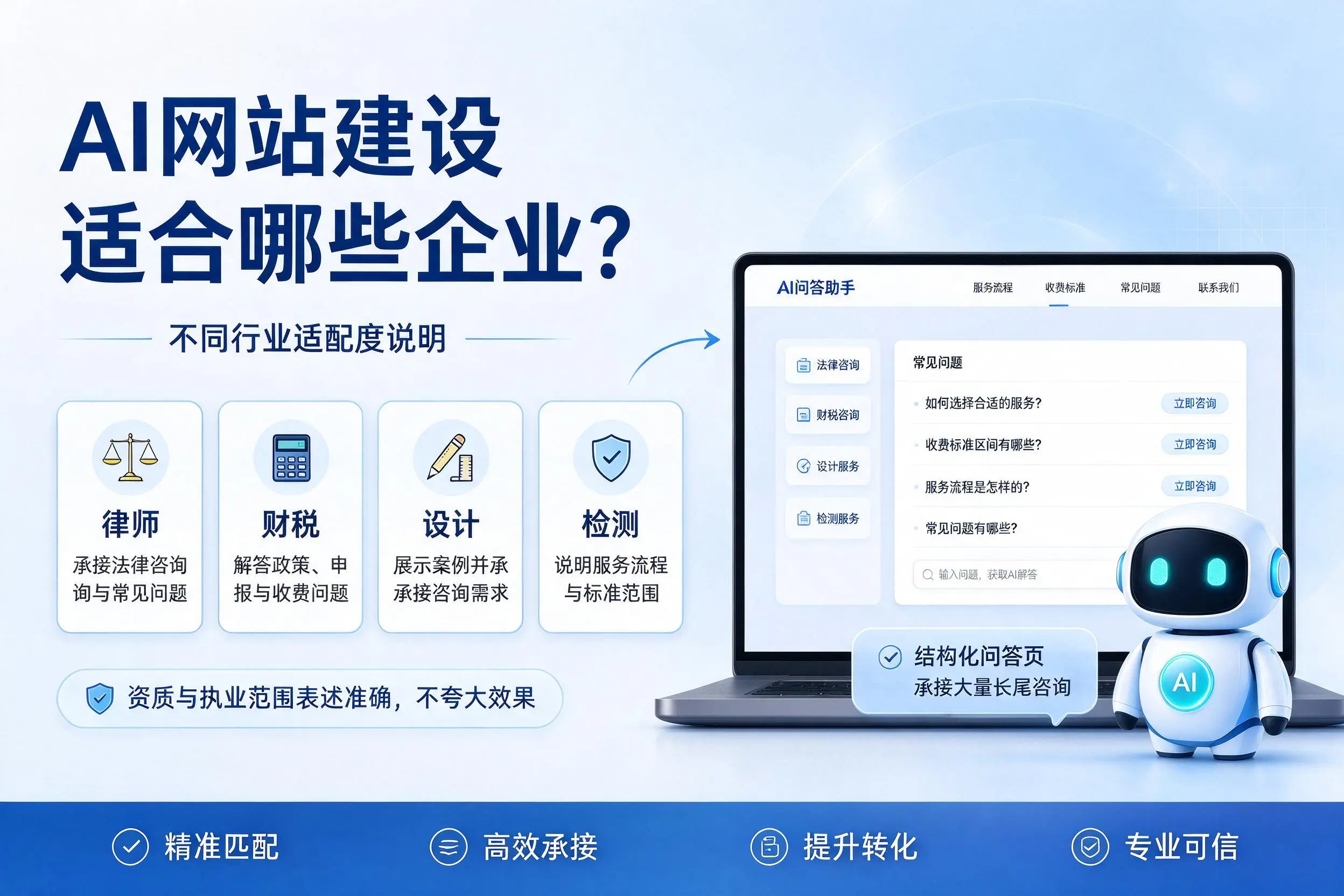 AI网站建设适合哪些企业？舟山不同行业适配度说明